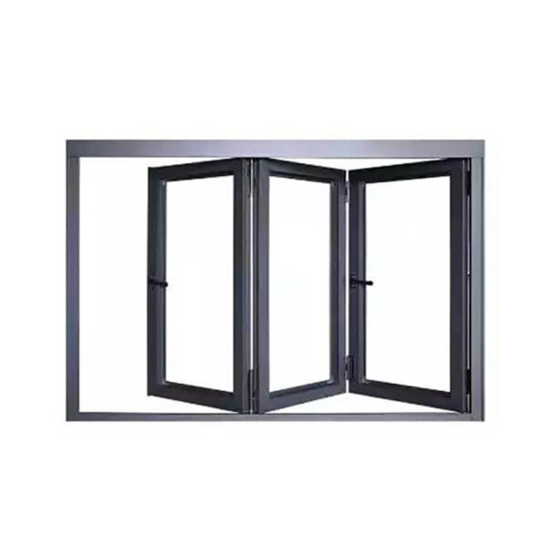 Bi-folding Fold Up Huge Aluminum Glass Windows Vertical Folding Window Aluminum Bi Folding Window - Image 3