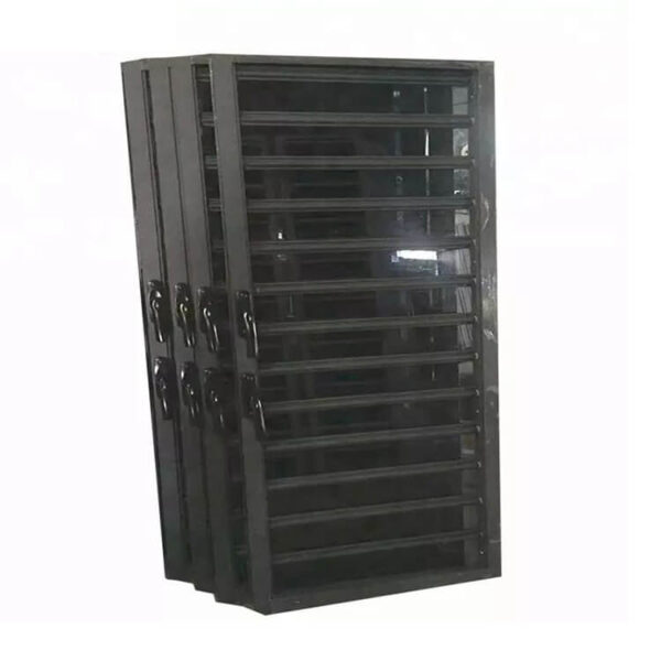 Custom aluminium double glazed Shutter windows Glass louvre window