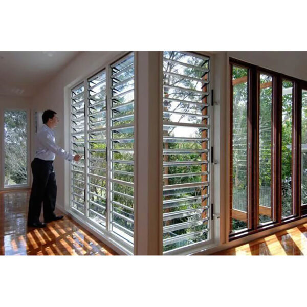 Custom aluminium double glazed Shutter windows Glass louvre window - Image 4