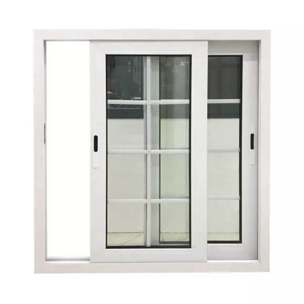 European style white aluminium frame glass window double glazed sliding window
