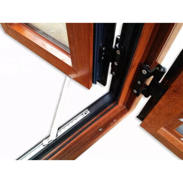 Wood Grain color UPVC tilt turn casement window UPVC windows pvc sliding window - Image 4